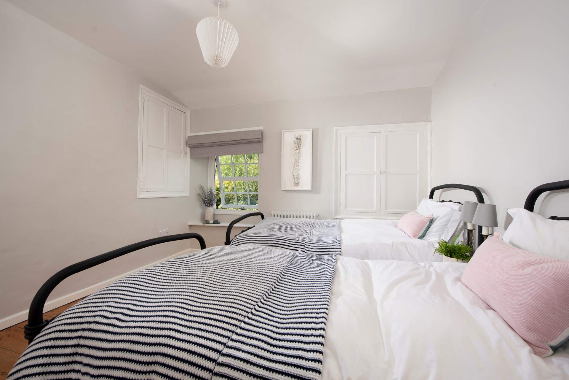 Bedroom 1 is a spacious and stylish twin.