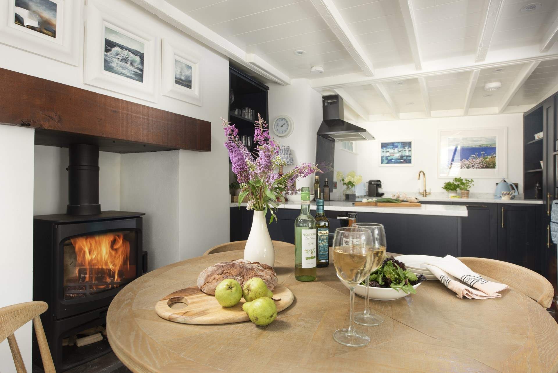The kitchen/dining-room is sure to be the heart of your holiday home and the toasty wood-burner will be a real treat on those out-of-season breaks.