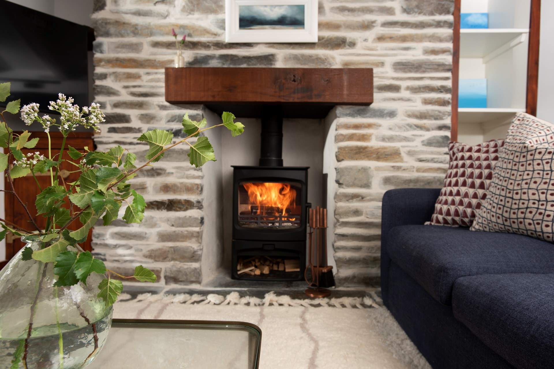 This cottage is blessed with two wood-burning stoves - what a treat. 