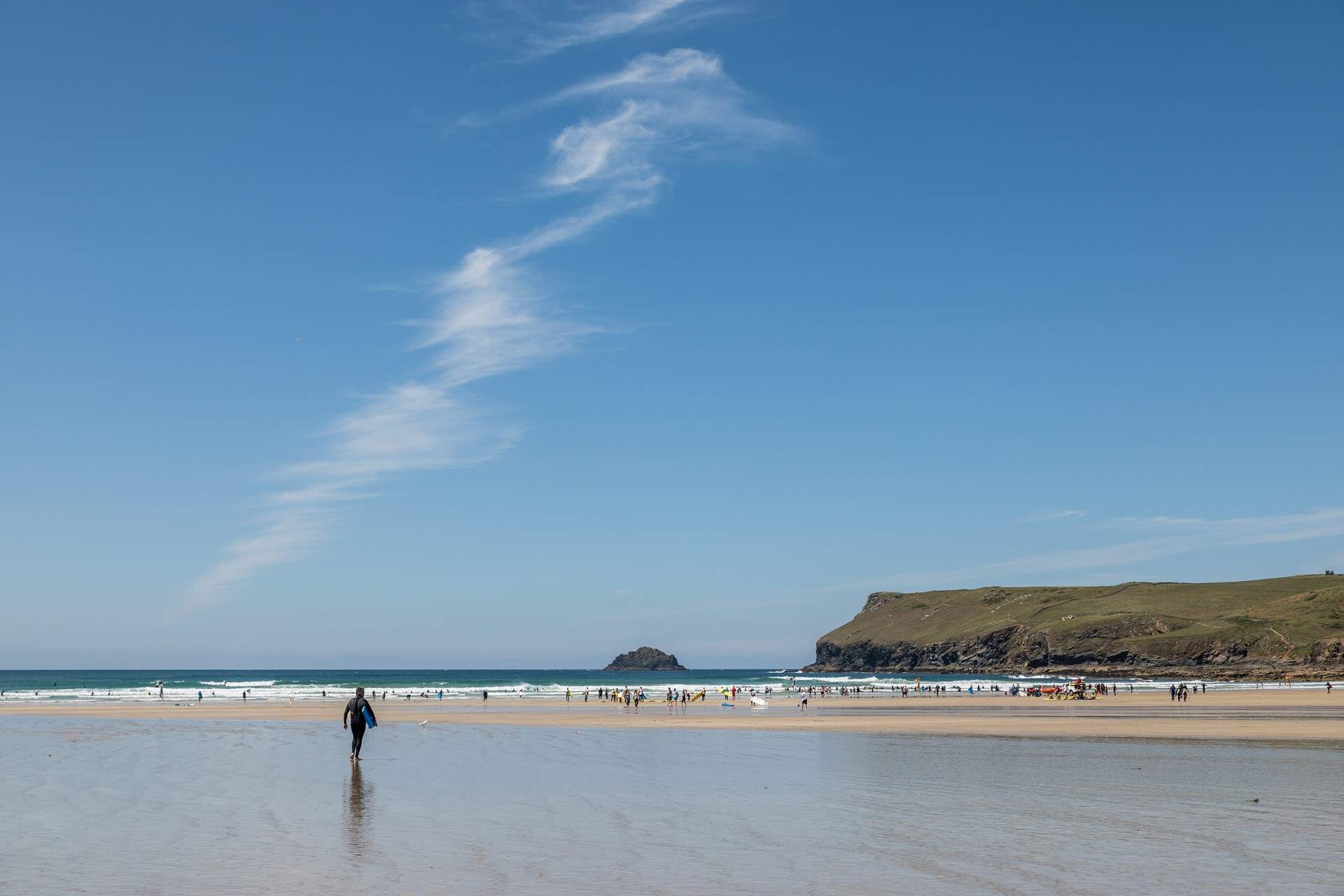 The coastline is peppered with great beaches - Polzeath is a favourite with families and surfers alike. 