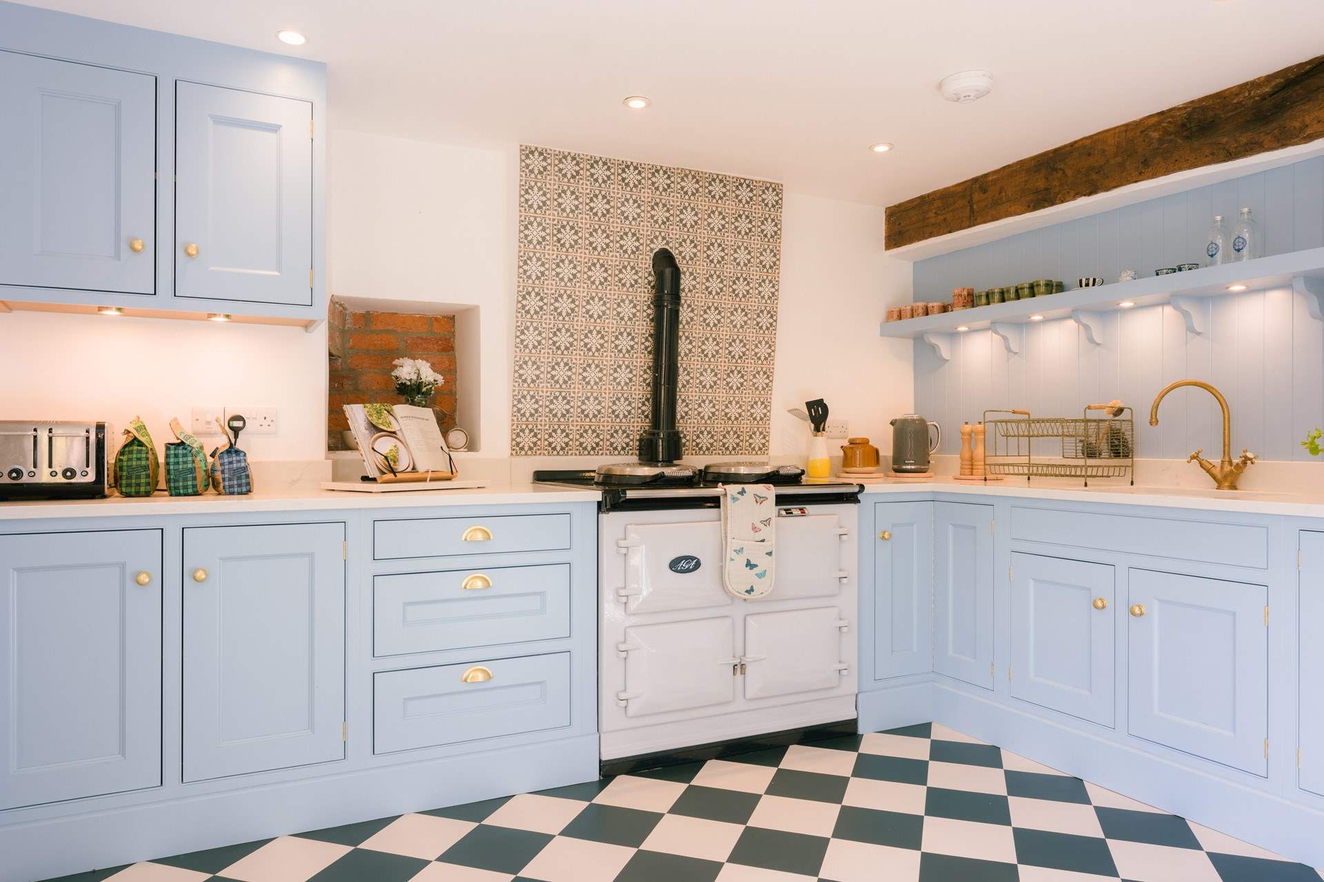 The large kitchen is quite special, from the Aga to the styling and the natural light it is just stunning.