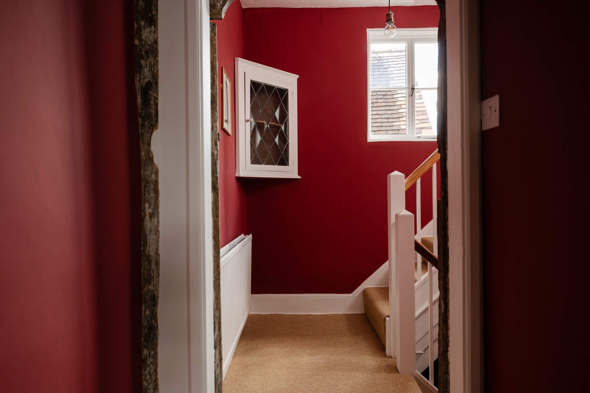 The hallway is richly decorated.