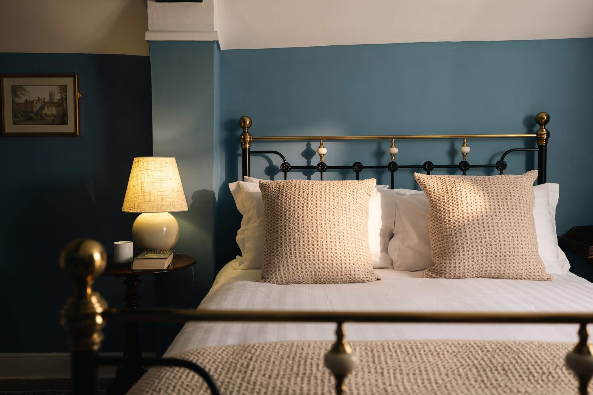 Snuggle down within the crisp linen and fluffy duvet for a restful night's sleep.