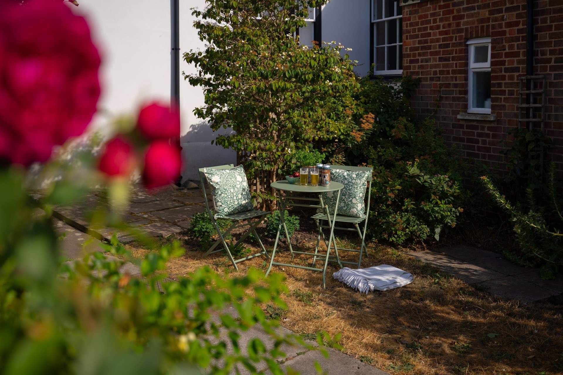 Sit in the garden and plan your day's activities.