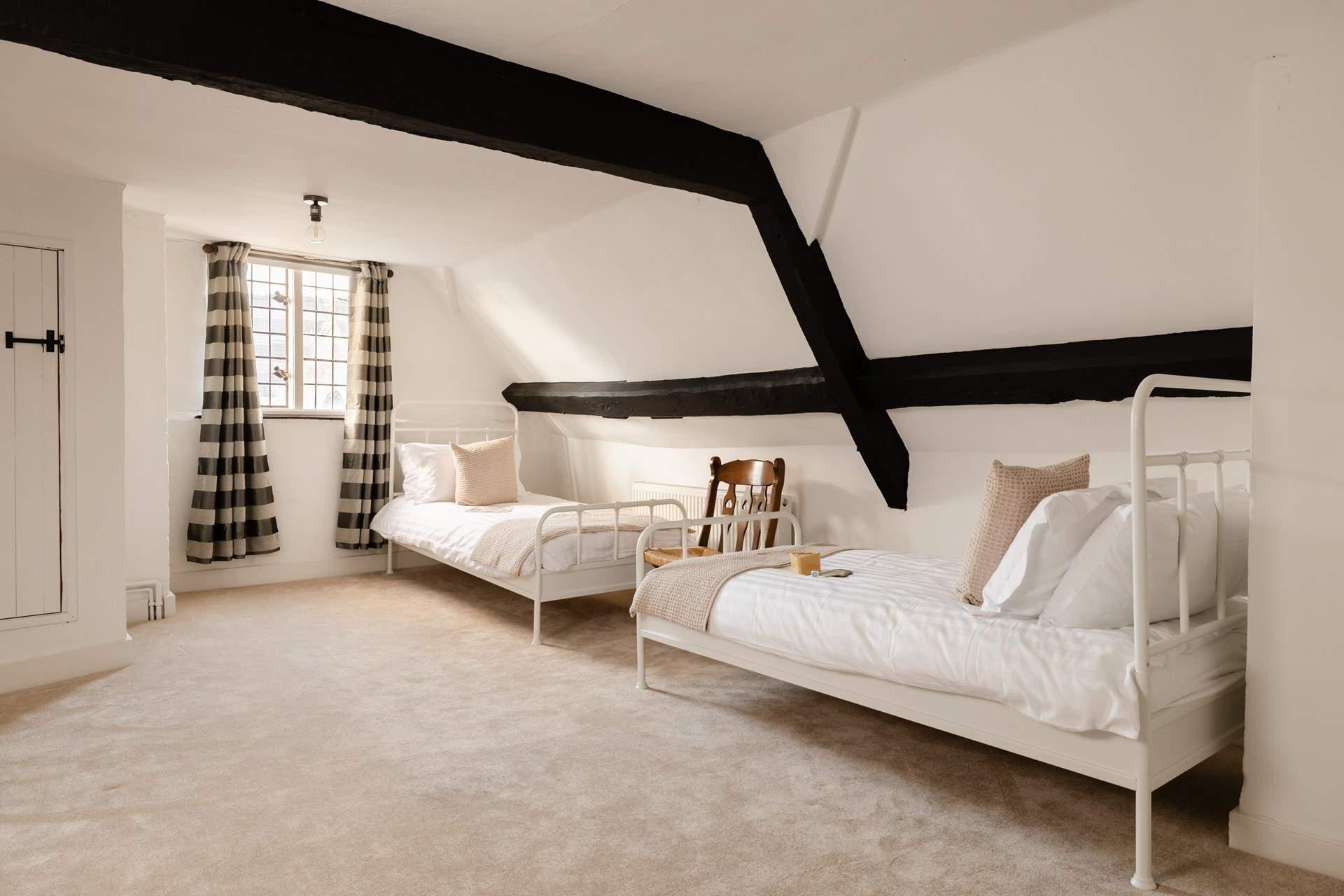The second floor has a twin bedroom which leads onto a double bedroom, a perfect family suite.