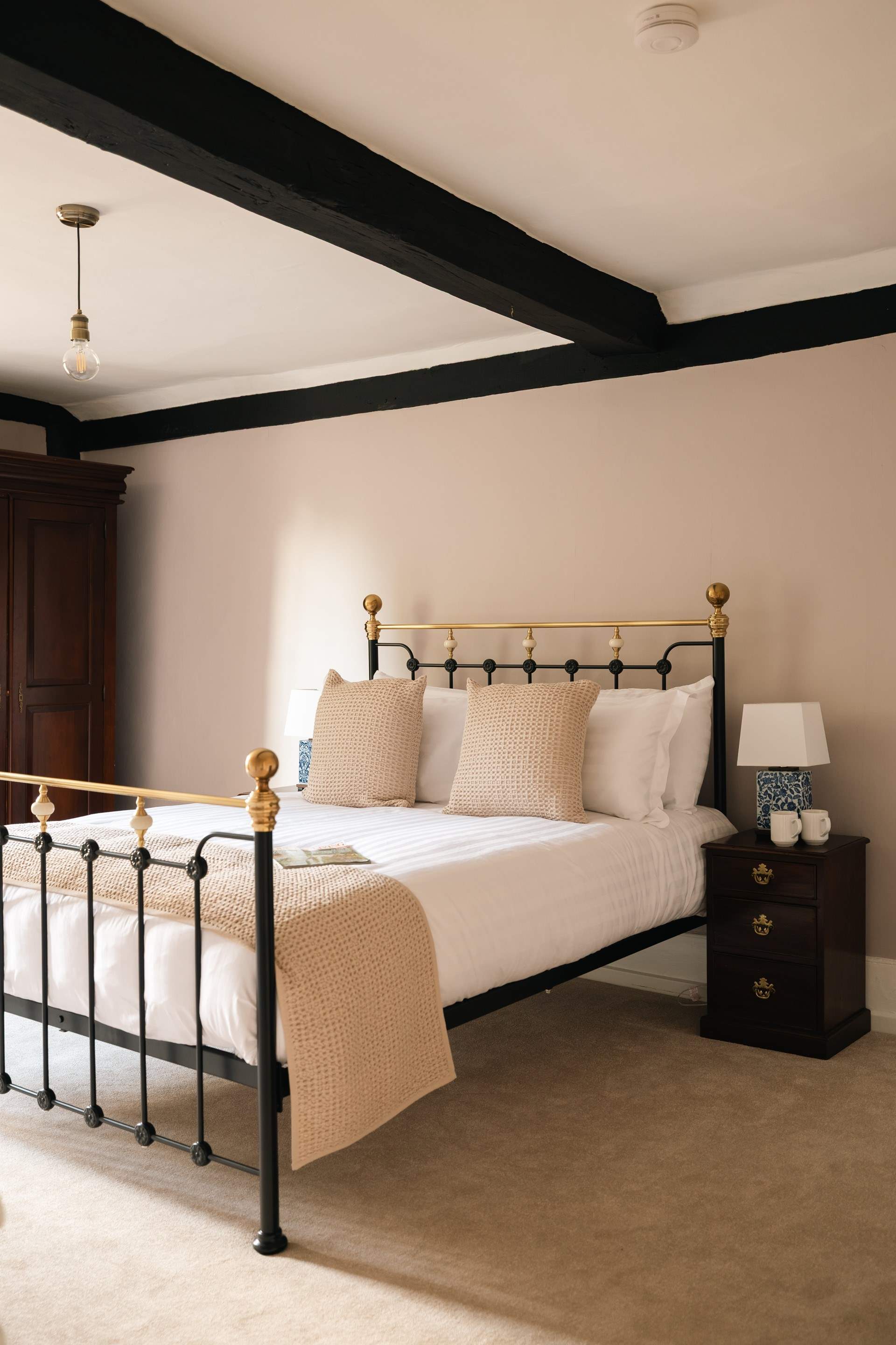 See the sunlight streaming into the bedroom.