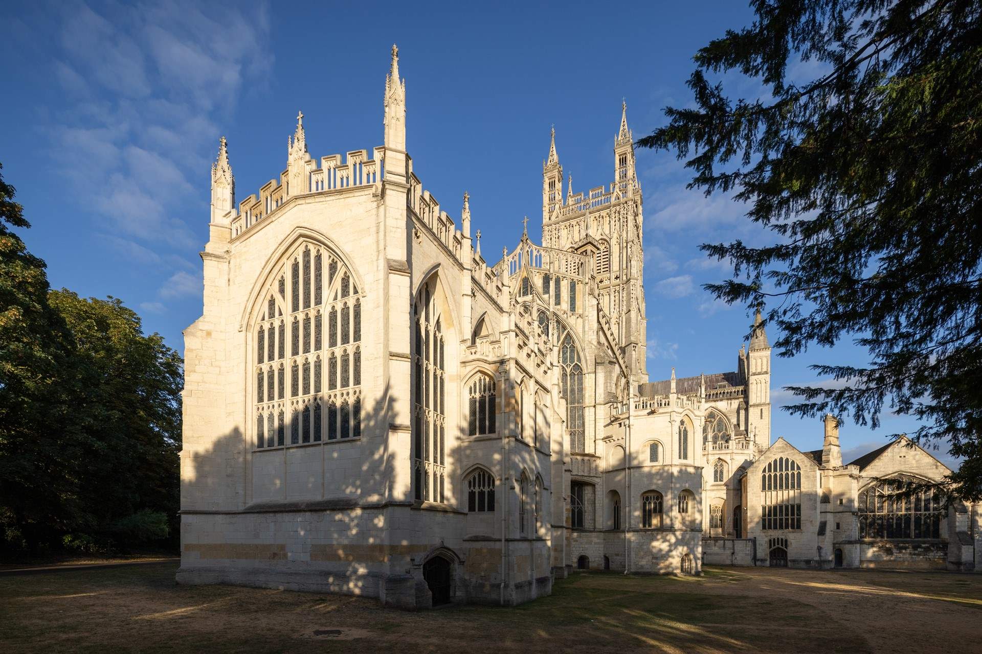 Gloucester Cathedral in the morning sun.