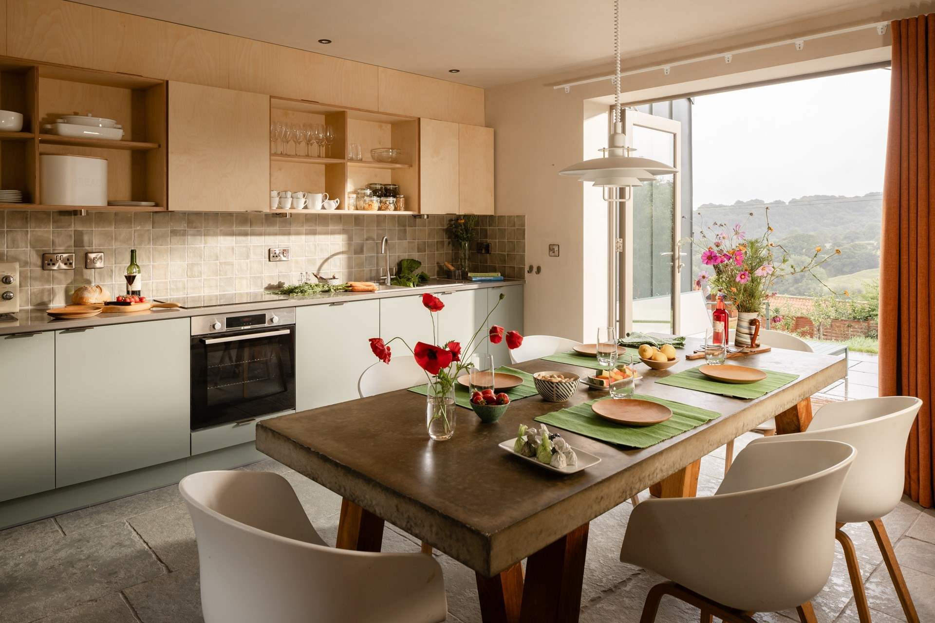 The cool kitchen has all you will need to make the most of the local produce.