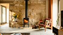 Curl up in front of a roaring fire.