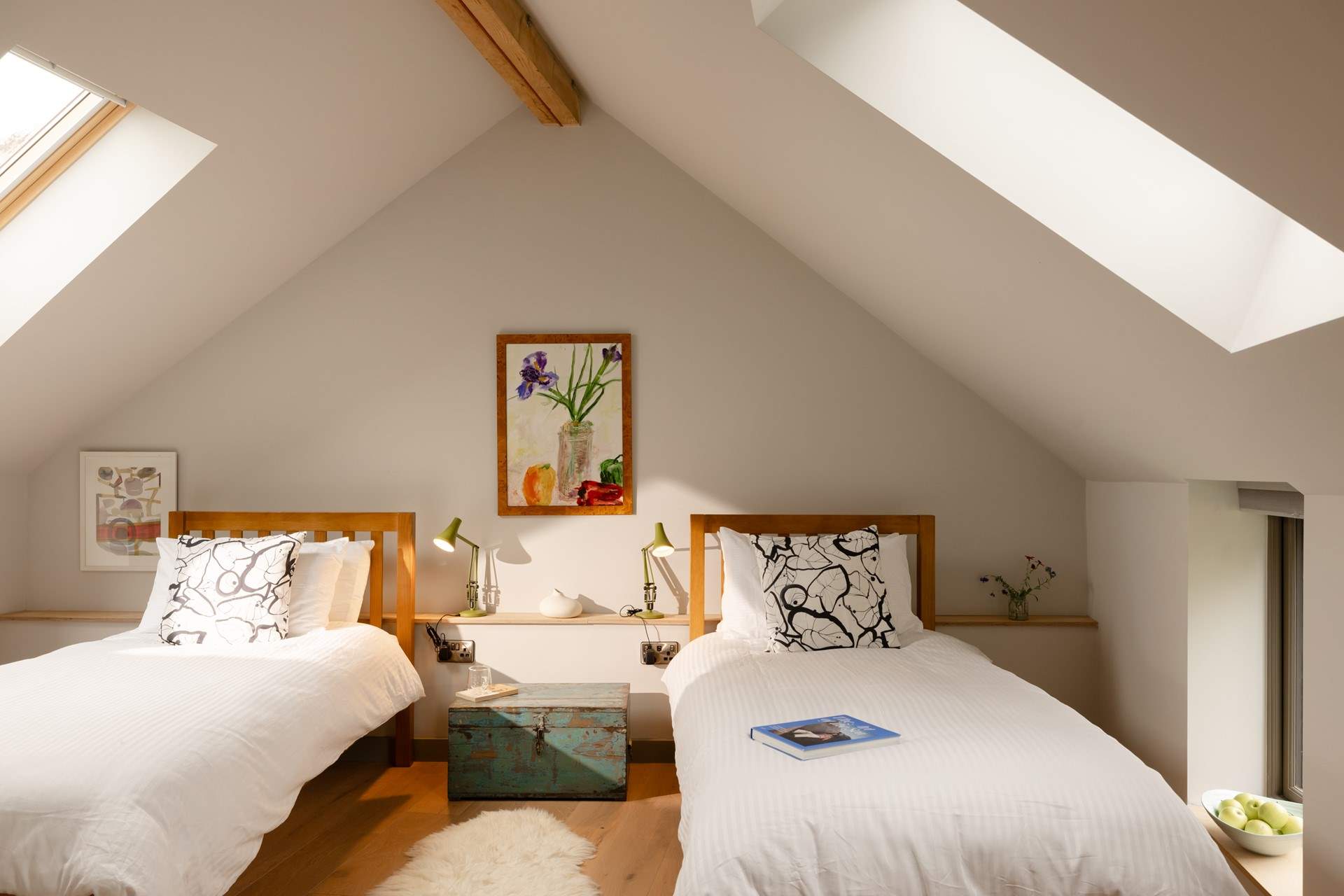 The second bedroom has twin beds and the same gorgeous views.