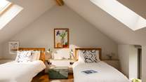 The second bedroom has twin beds and the same gorgeous views.