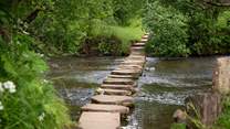Take a walk across the stepping stones at Lealholm.
