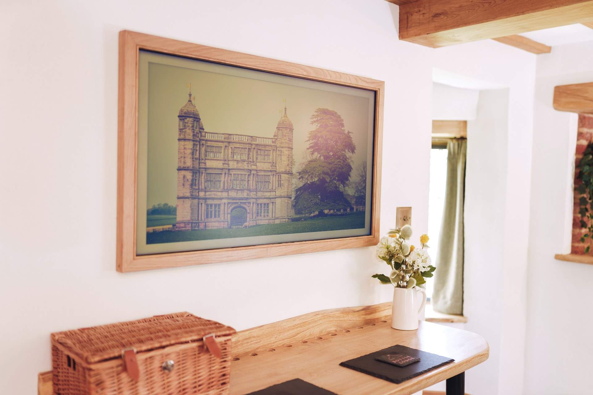 The picture of Taxall Estate cleverly turns into a smart TV. 