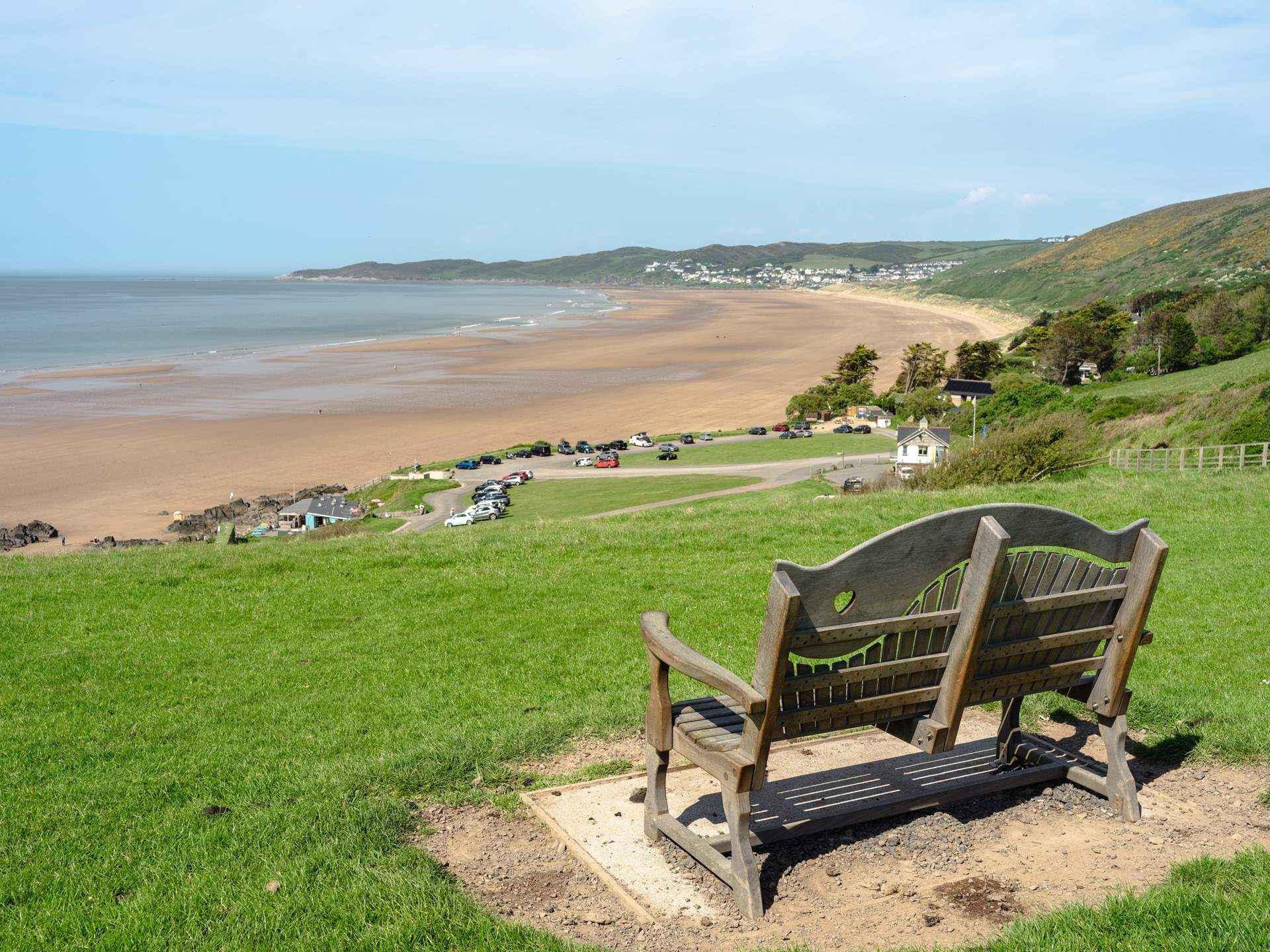 Take a seat and soak up the view at Putsborough Beach down towards Woolacombe.