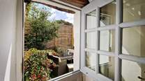 Step outside into the Devonshire sunshine.