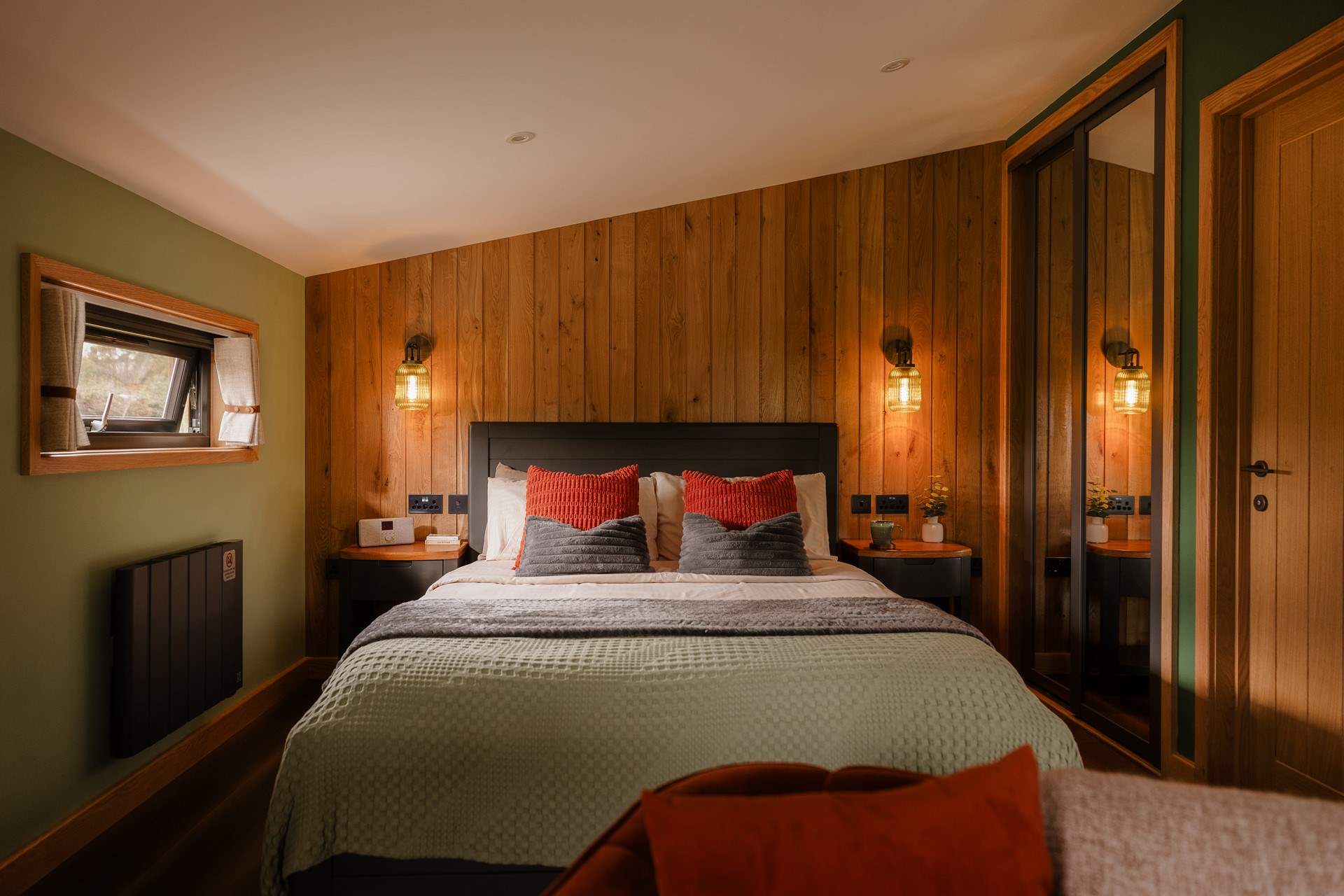 The king-size bed promises a restful night's sleep.