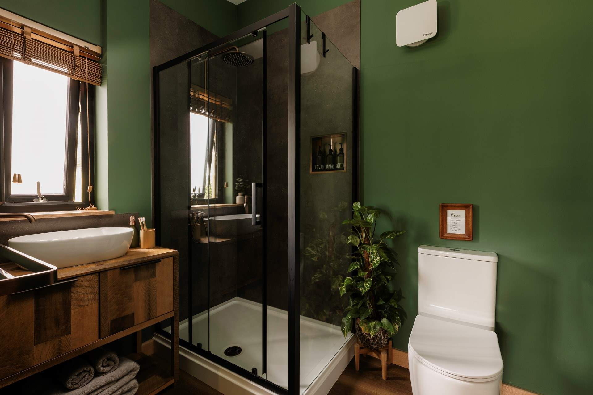 Freshen up in the sleek and spacious en suite.