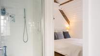 Styled beautifully with lots of space in the shower enclosure.