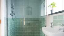 Lovely styling in the large downstairs shower.