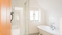 With a rainfall shower head and deep claw-footed bath it a wonderful spot to revive and refresh after a busy day exploring the stunning Somerset coastline.