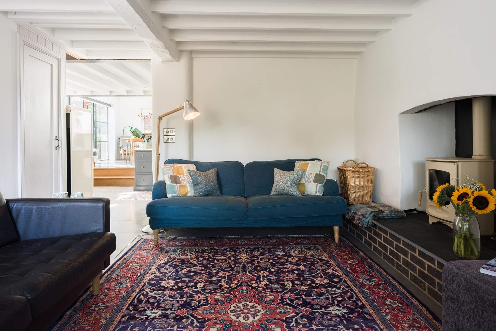 Situated just off the kitchen and dining areas, this is a wonderfully cosy and welcoming room with the all-important wood-burning stove. Perfect for gathering and creating memories.