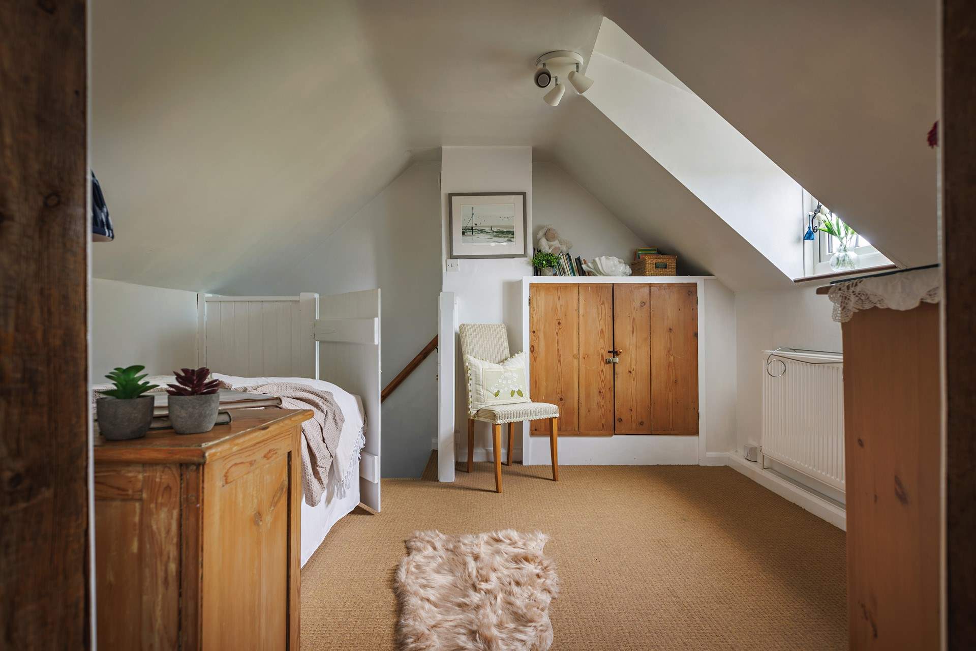 The single bedroom with pull out trundle bed.