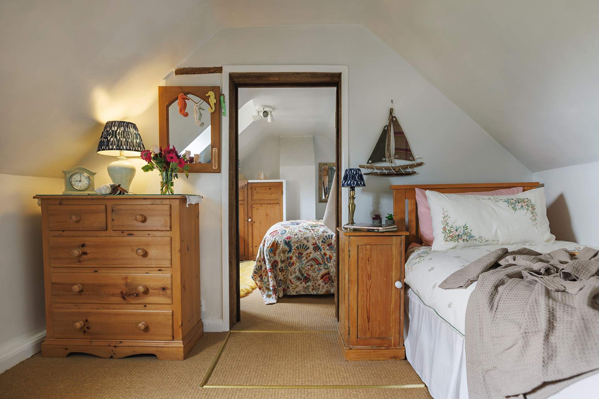 This room leads to the super-king double making it perfect for families.