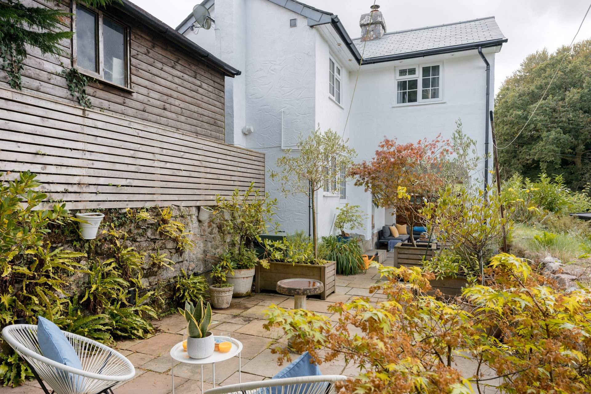 The garden has been planted to create a calming and relaxing spot to enjoy a sundowner or barbecue at the end of the day.