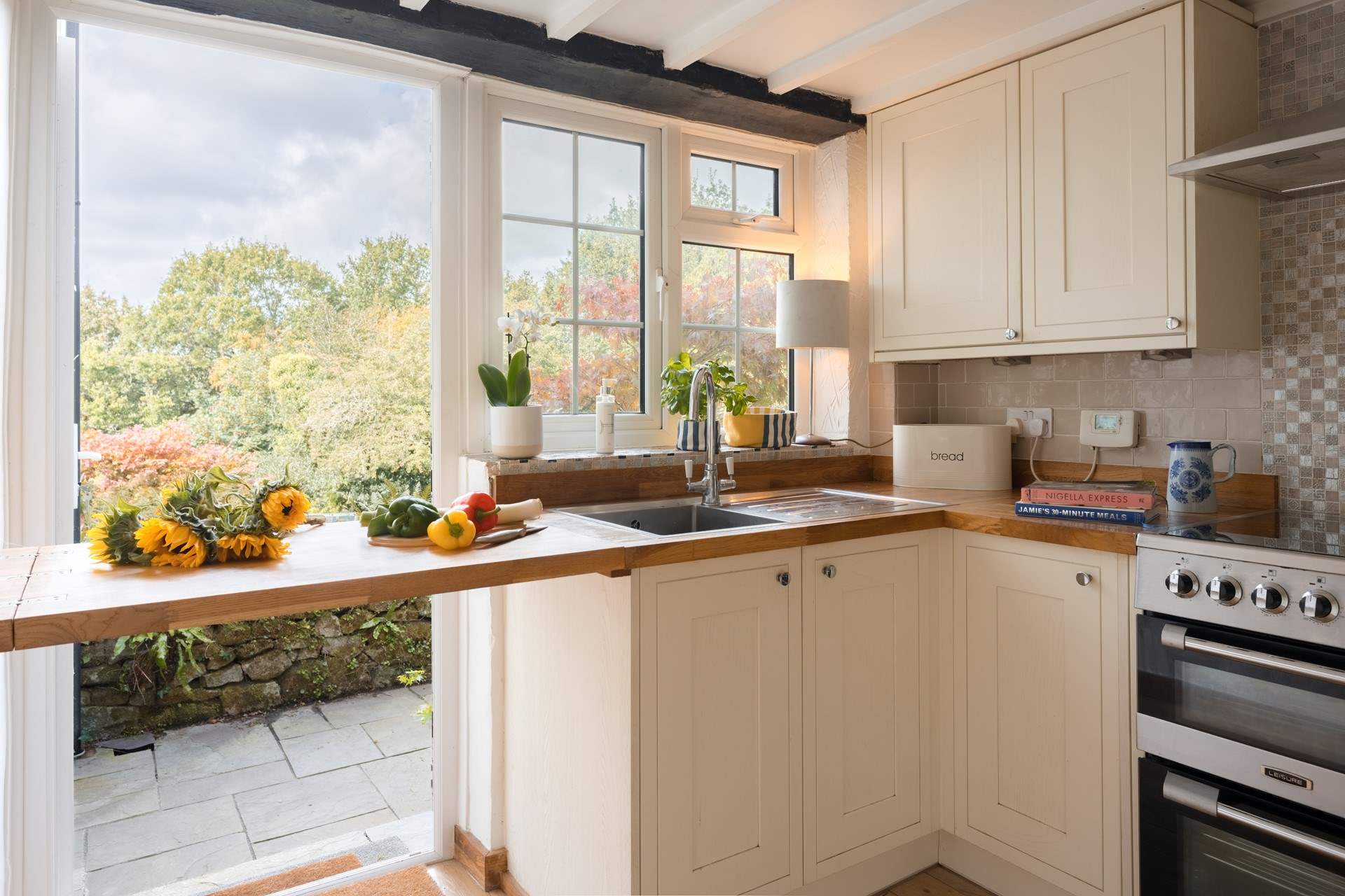 With tree top views from your kitchen door.