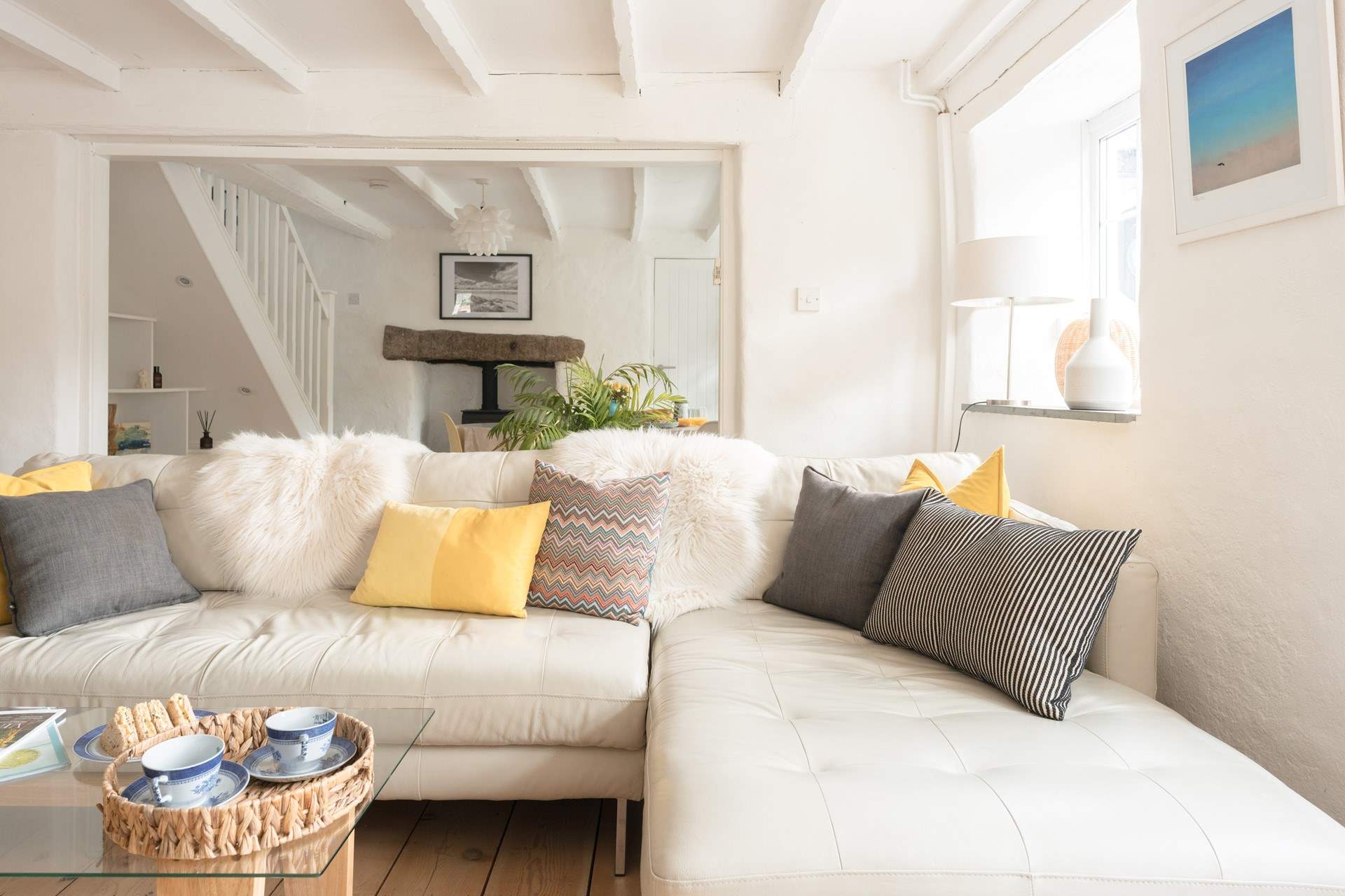 Time to snuggle into the sofa and stoke the wood-burner before enjoying a film night.