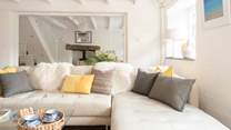 Time to snuggle into the sofa and stoke the wood-burner before enjoying a film night.