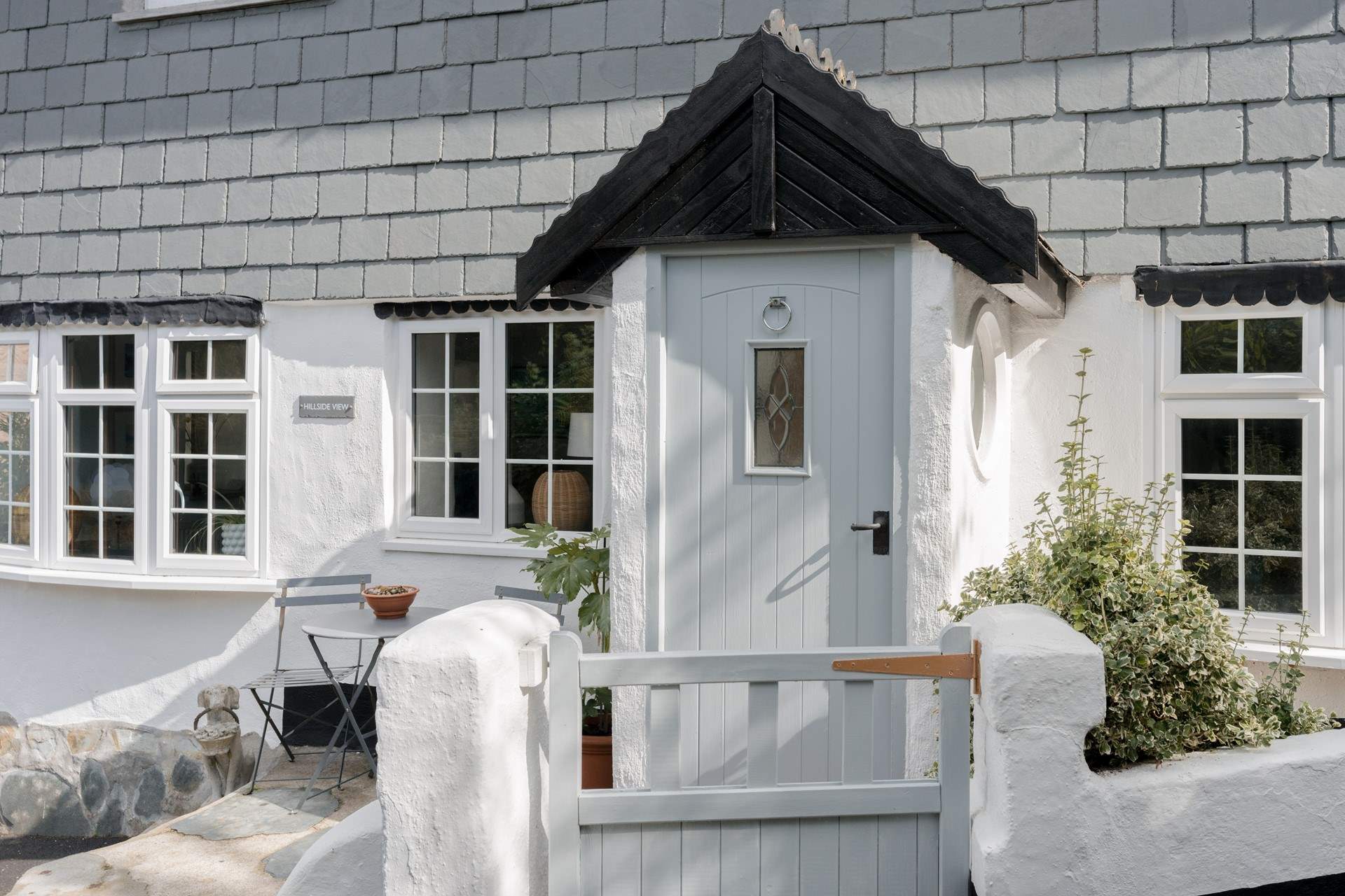 Park up and step up to the front door of your holiday abode. 