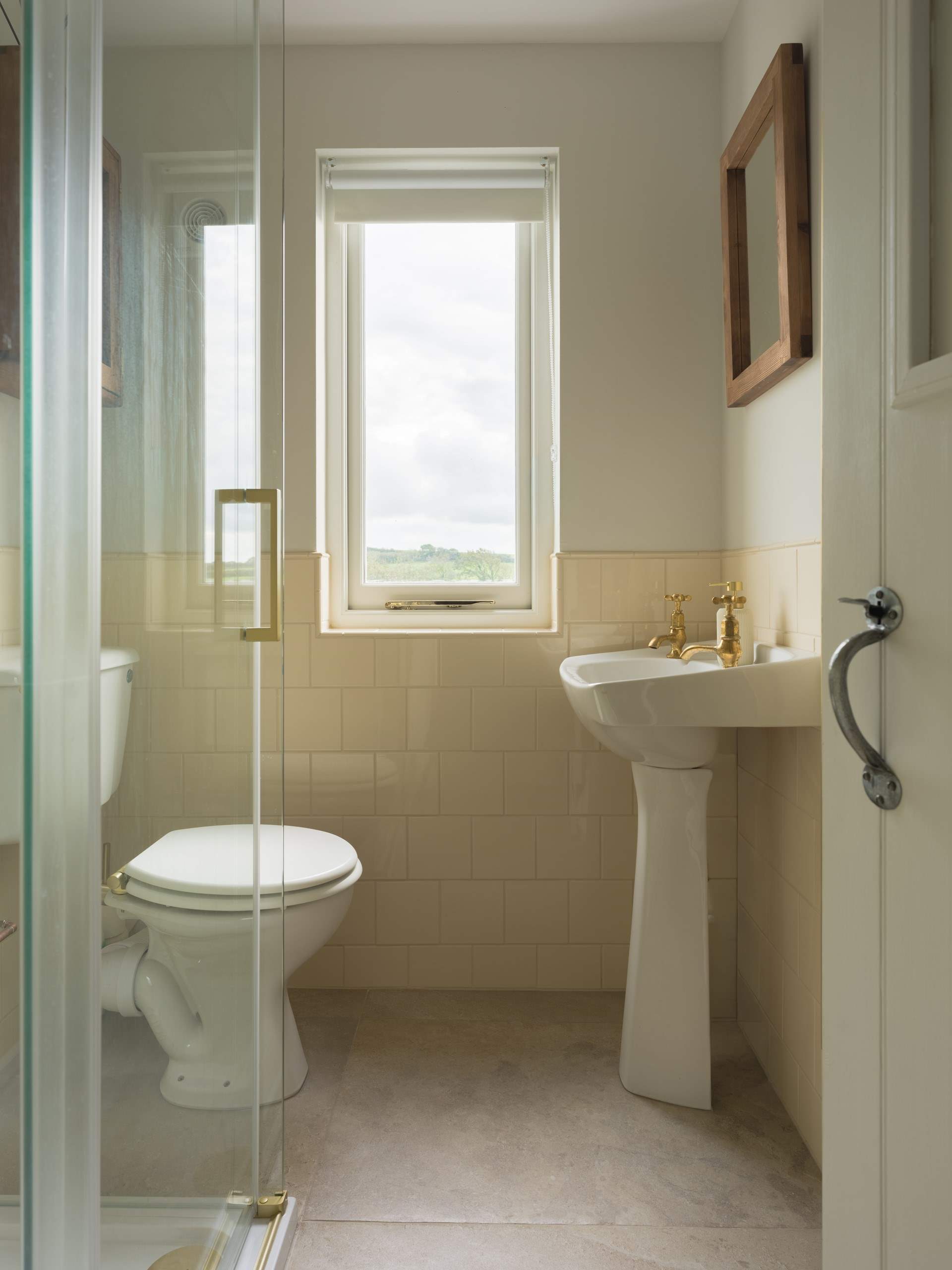 The small but perfectly formed shower-room with a heated towel rail to take the chill off the towels in the morning.