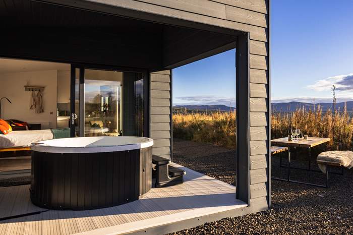 Eriska is a Luxury dog friendly cabin for two in the Scottish Highlands.
