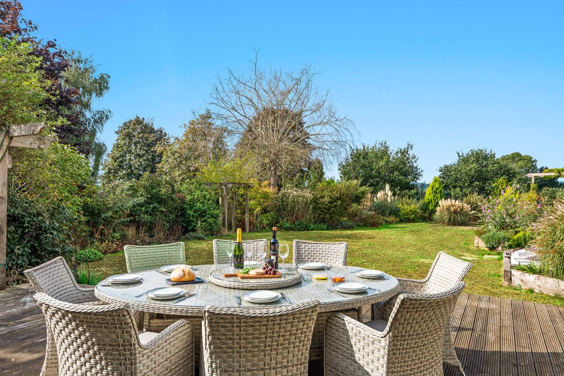 Barbecuing in this sunny spot is such a special thing to do following a dip in the pool.