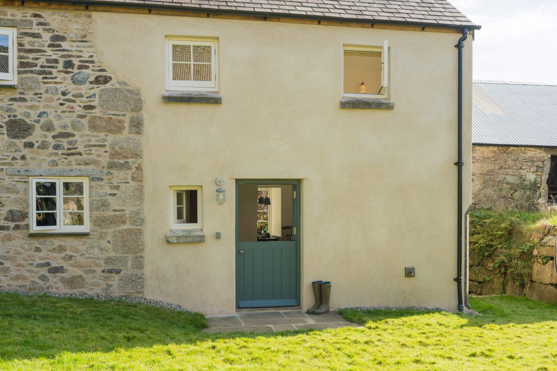 The stable-door leads out from the kitchen at the back of the farmhouse. 