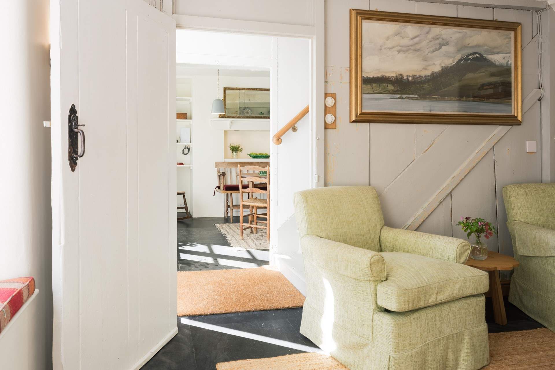 The farmhouse has a lovely welcoming flow from room to room.