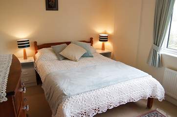 The smaller double bedroom overlooks the back garden (Bedroom 3).