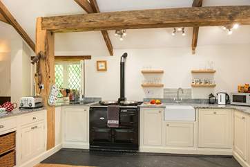 The lovely Mill kitchen complete with a gorgeous Aga.