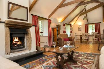 The open fireplace makes this a perfect retreat all year round.