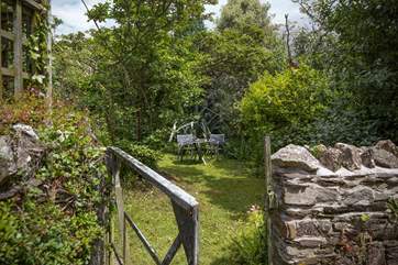 A sheltered private garden.