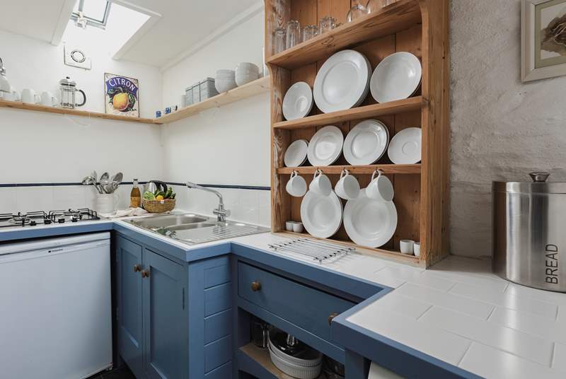 The small but perfectly formed kitchen.