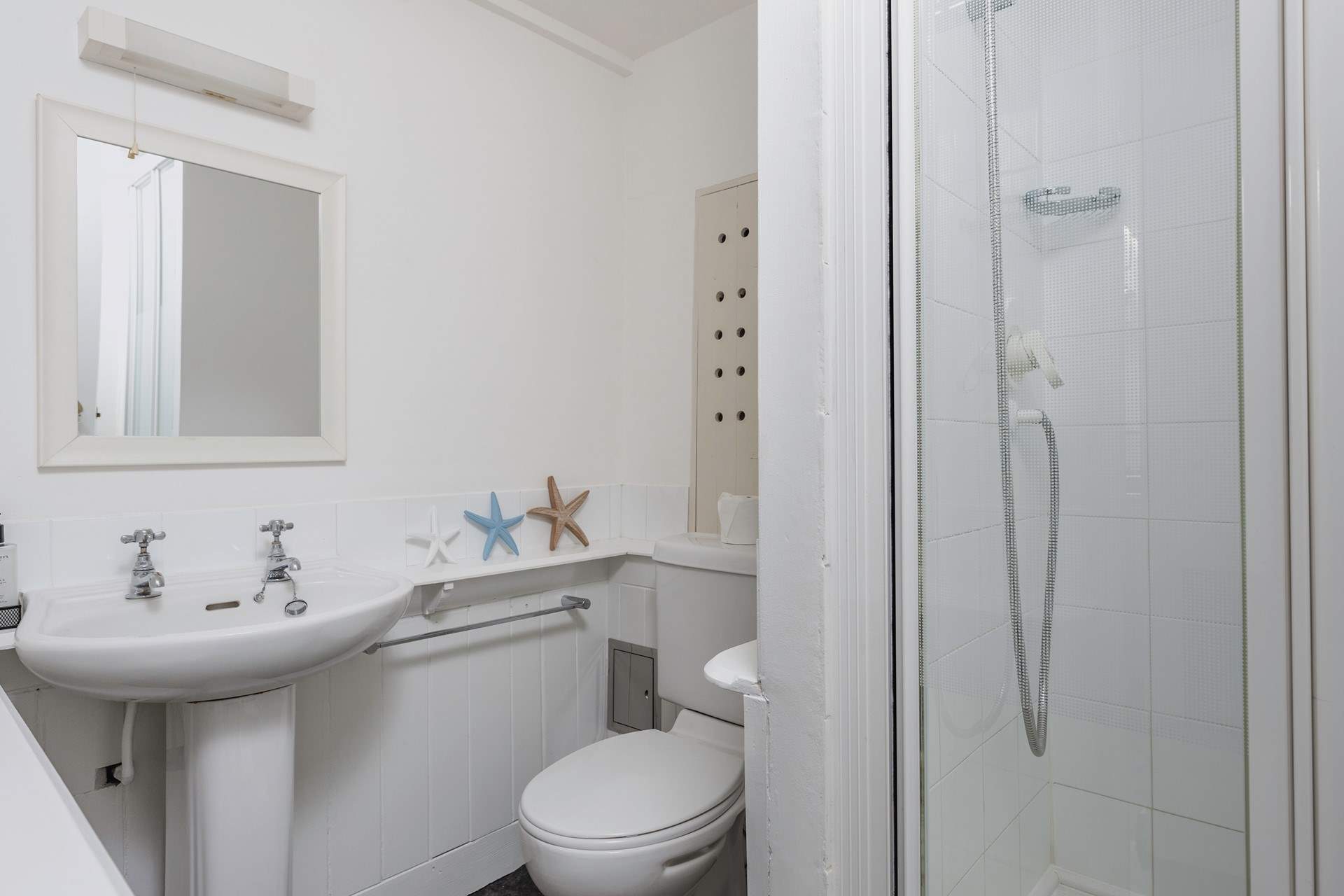 Head to the shower-room for a refreshing shower after a busy day exploring.