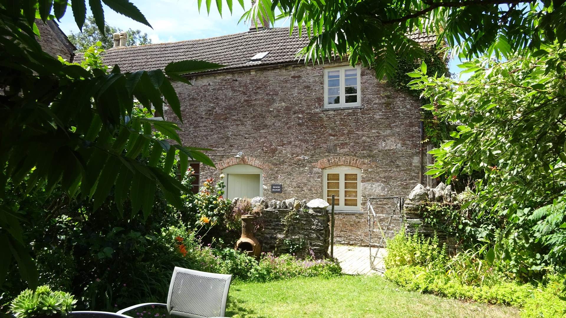 Looking across to Princes Granary from your garden.