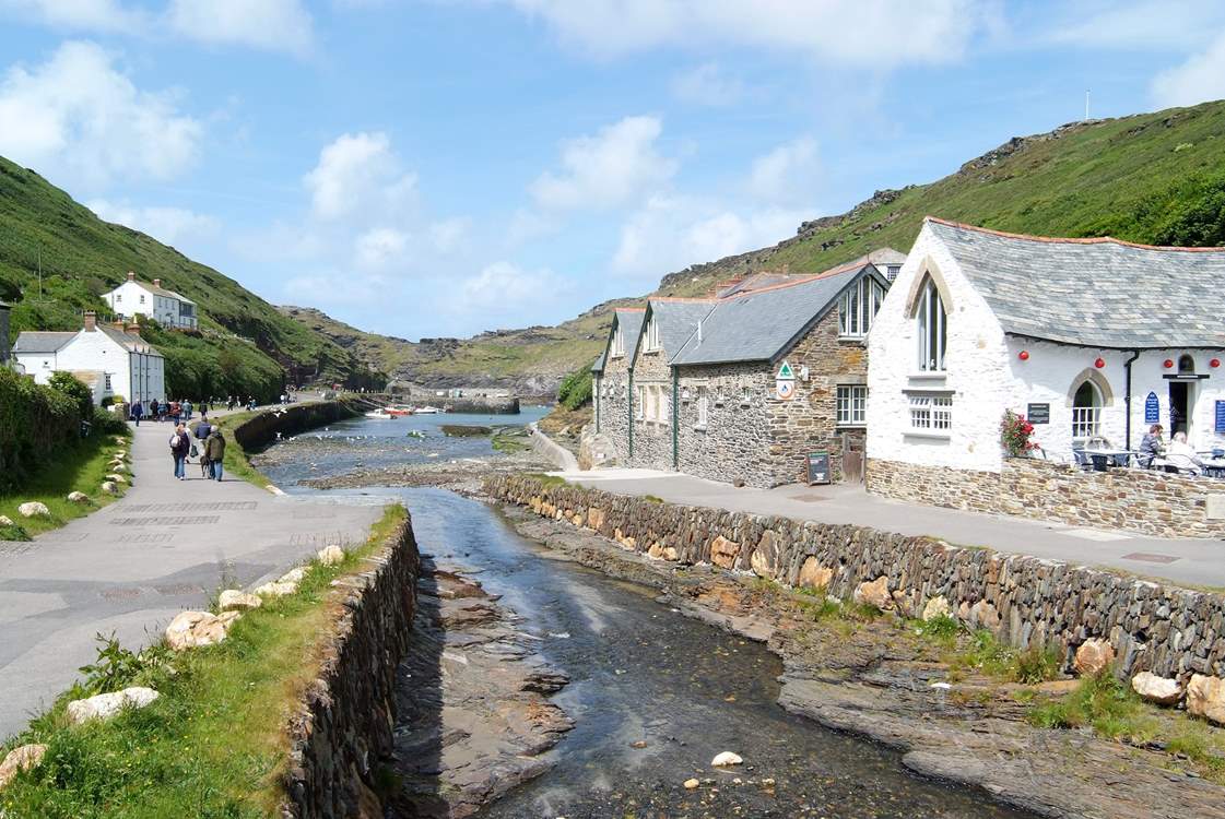 The view down the river to the sea from the small stone bridge which you cross to access the property.