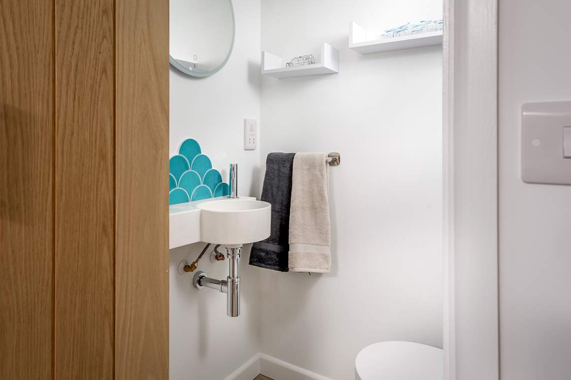 The small but perfectly formed shower-room is off the bedroom on the lower floor.