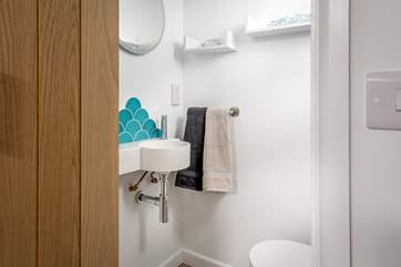 The small but perfectly formed shower-room is off the bedroom on the lower floor.