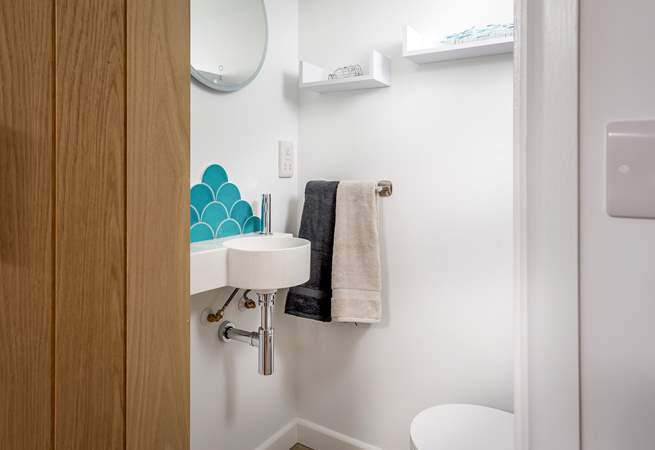 The small but perfectly formed shower-room is off the bedroom on the lower floor.