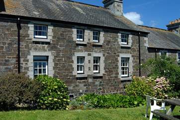 Looking back at the cottage from the garden.