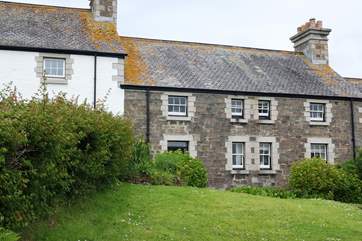 Looking back at the cottage from the garden.